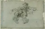Tintoretto, Reclining Male Nude, Foreshortened
