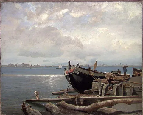 Johan Nielssen, View from Chioggia near Venice
