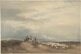 David Cox Sr., Riders with sheep near an estuary