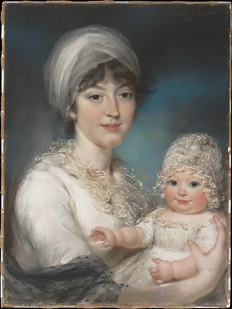 John Russell Ra, Mrs. Robert Shurlock (Henrietta Ann Jane Russell, 1775–1849) and Her Daughter Ann