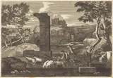 Sébastian Bourdon, Landscape with Peasant and his Herd