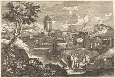 Sébastian Bourdon, Jesus Telling the Parable of the Father who Sends his Workers to his Vineyard