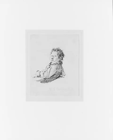 Thomas Sidney Cooper Ra, Study of a Boy (from McGuire Scrapbook)