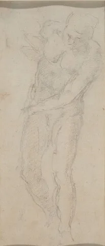 Michelangelo Buonarotti, Male Nude [verso]