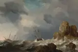 Willem van de Velde II, Ships in a Gale