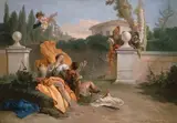 follower of Giovanni Battista Tiepolo, Rinaldo and Armida in Her Garden