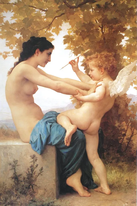William Bouguereau, Young Girl Defending Herself Against Eros
