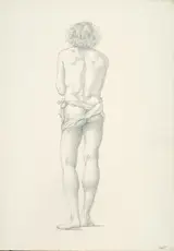 Sir Edward Coley Burne-Jones, Bt., Ara, Rws, Back View of Standing Male Nude