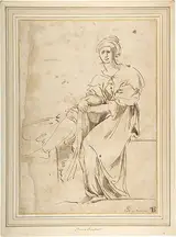 Baccio Bandinelli, Seated Figure with Cloak and Turban