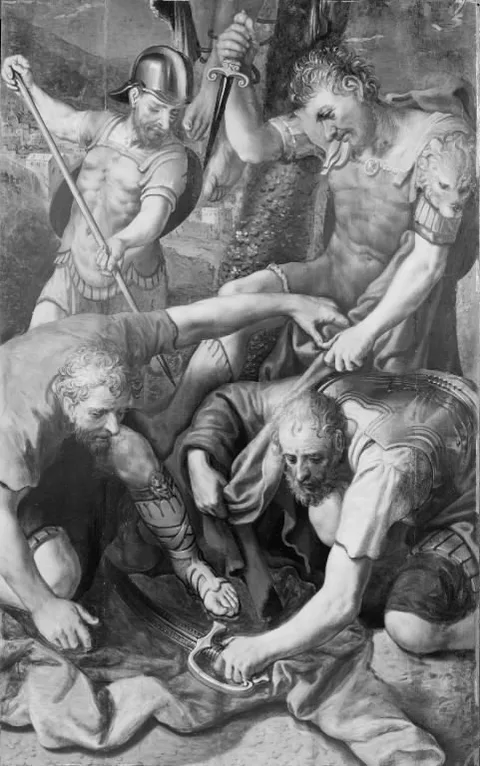 Marten de Vos, The Soldiers Fighting over Christ's Cloak