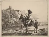 Jakob Duck, River Landscape with Horseman