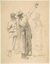 Mihály von Munkácsy, Studies of Standing Men