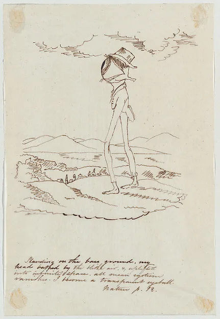 Christopher Pearse Cranch, Standing on the Base Ground... I Become a Transparent Eyeball (Illustration for Ralph Waldo Emerson's "Nature")