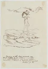Christopher Pearse Cranch, Standing on the Base Ground... I Become a Transparent Eyeball (Illustration for Ralph Waldo Emerson's "Nature")