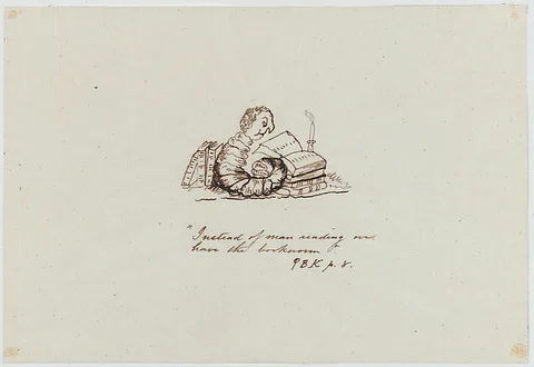 Christopher Pearse Cranch, Instead of Man Reading We Have the Bookworm