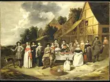 Gillis van Tilborgh the Younger, Group Portrait: A Wedding Celebration