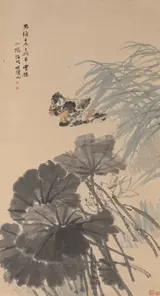 Ren Yi, Mandarin Ducks and Lotus