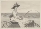 Charles X. Harris, Untitled (Woman in a Carriage)