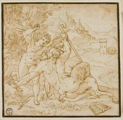 Orazio Samacchini, Cupid Overcoming Pan