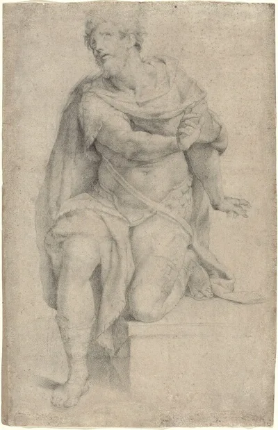 Orazio Samacchini, Study of a Kneeling Saint