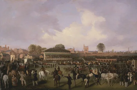 William Tasker, Lord Westminster's Cardinal Puff, with Sam Darling Up, Winning the Tradesman's Plate, Chester