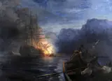 Ivan Aivazovsky, The Burning of the Turkish Flagship by Kanaris