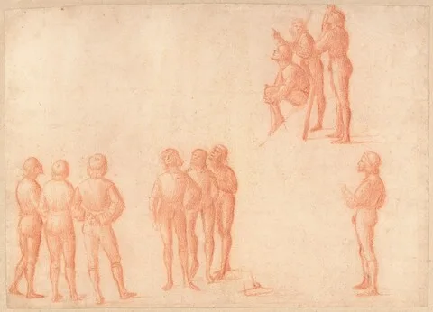 Vittore Carpaccio, Groups of Male Figures