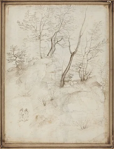 Fra Bartolomeo, Two Friars on a Hillside [recto]
