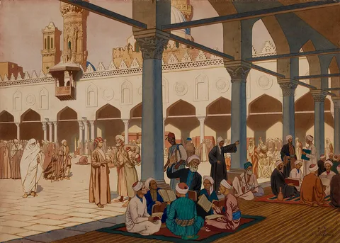 Ivan Bilibin, Courtyard of the Al-Azhar Mosque and University