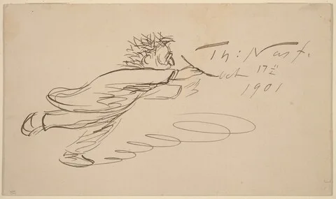 Thomas Nast, Signature, "TH. Nast, Oct. 17, 1901"