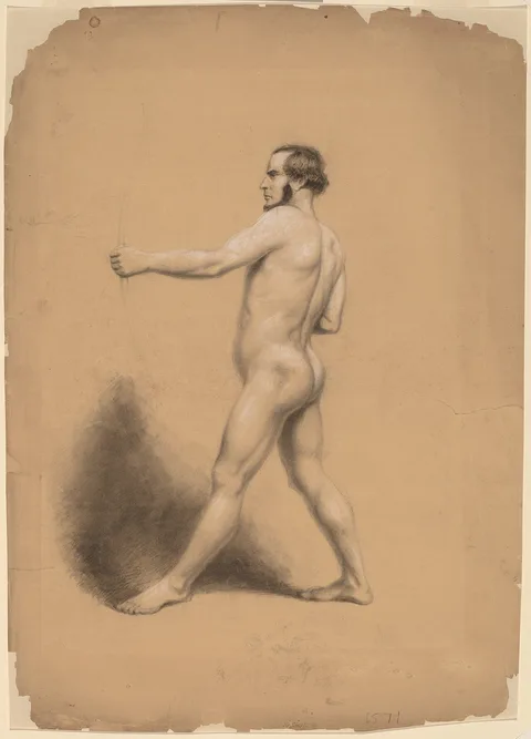 Thomas Nast, Archer, Nude Study
