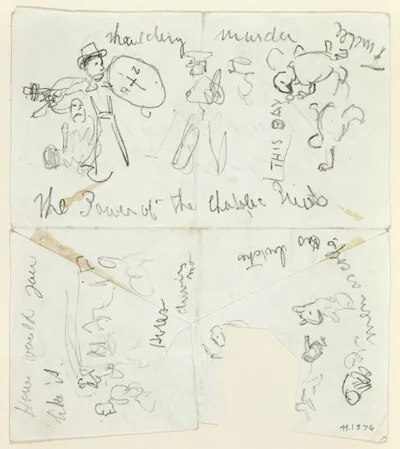 Thomas Nast, Sheet of Sketches: The Power of the Catholic Priests (recto); Sheet of Sketches (verso)