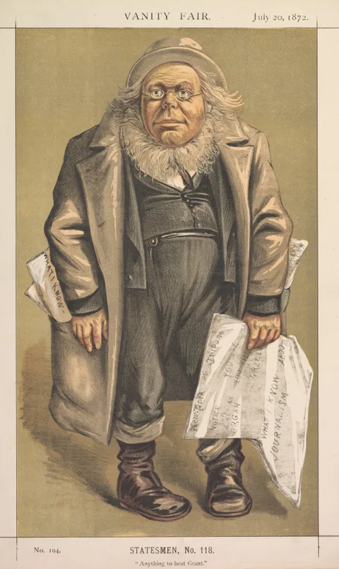 Thomas Nast, Vanity Fair: Statesman, No. 118 "Anything to Beat Grant"