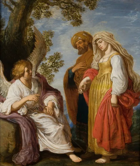 Pieter Lastman, The Annunciation of the birth of Samson to Manoah and his wife (Judges 13:2-3)