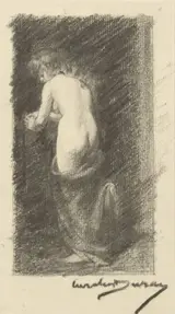 Carolus-Duran, Studie van een naakte vrouw, gezien op de rug