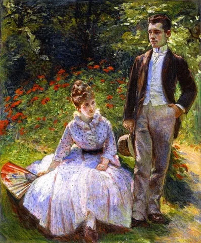 Marie Bracquemond, The Artist’s Son and Sister in the Garden at Sevres