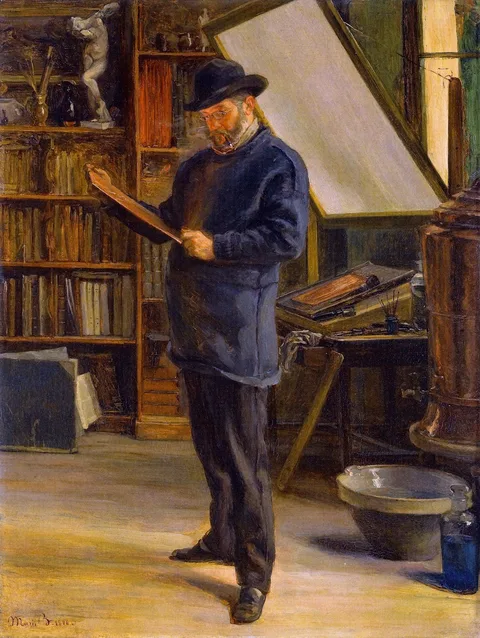 Marie Bracquemond, Félix Bracquemond in His Studio