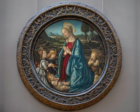 Francesco Botticini, Madonna Adoring the Christ Child with St. John the Baptist and Two Angels