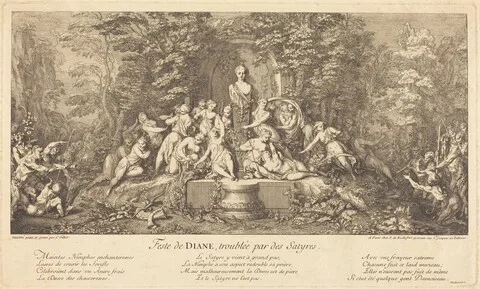 Claude Gillot, Feste de Diane, Troublee par des Satyres (Feast of Diana Disrupted by Satyrs)