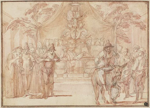 Claude Gillot, Scene from "The Tomb of Master André"