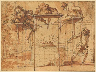 Claude Gillot, Harlequin Espirit Follet: The Comedian's Repast