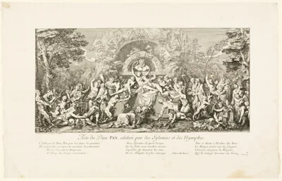 Claude Gillot, Feste du dieu Pan (Festival of the god Pan from, Bacchanales or the Quatre Festes)