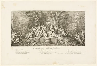 Claude Gillot, Feste de Diane (Festival of Diana, from Bacchanales or the Quatre Festes)