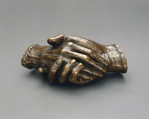 Harriet Hosmer, Clasped Hands of Robert and Elizabeth Barrett Browning