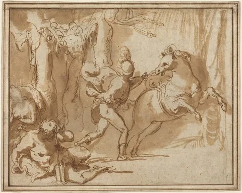 Taddeo Zuccari, Alexander the Great and Bucephalus