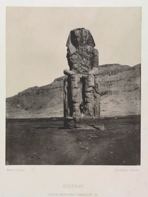 Maxime Du Camp, Colossol Monolith of Amenhotep III, Gournah
