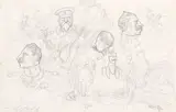 Caran d'Ache, Schetsblad met vele figuren