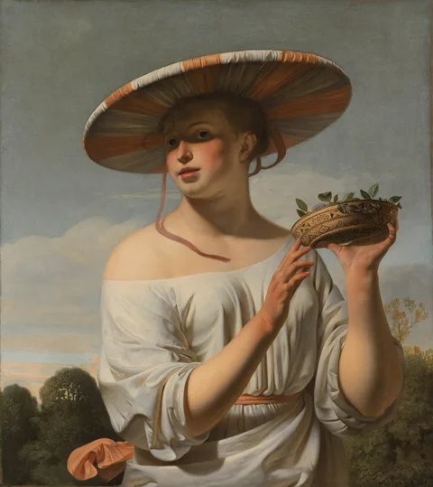 Caesar van Everdingen, Girl in a Large Hat