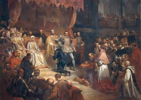 Louis Gallait, Abdication of Charles V by Louis Gallait