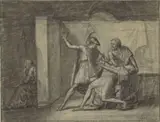 Louis Hersent, De dood van Julius Caesar(?)